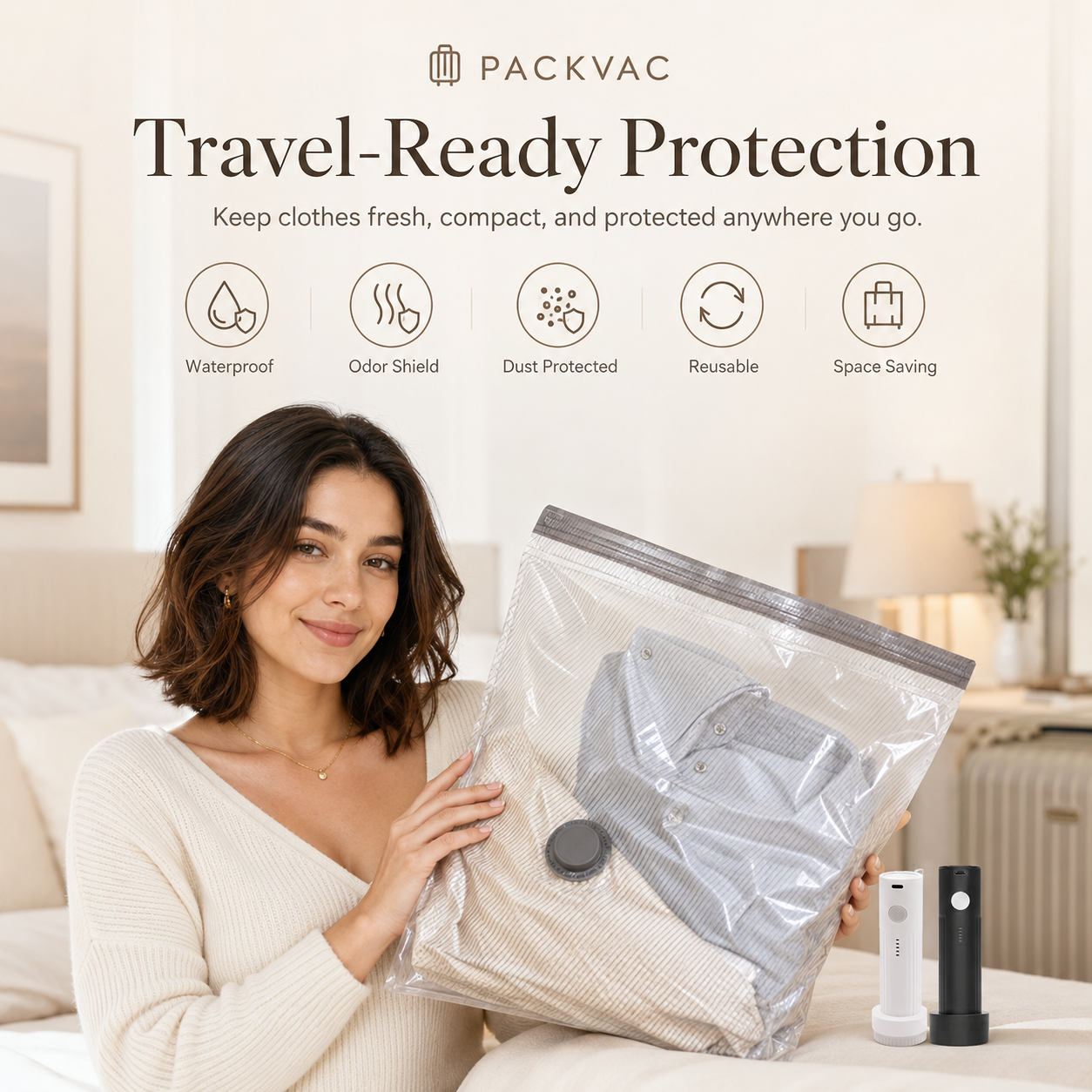 PackVac Travel Vacuum Kit